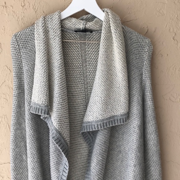 Ann Taylor long gray cardigan wool blend medium - Picture 2 of 6